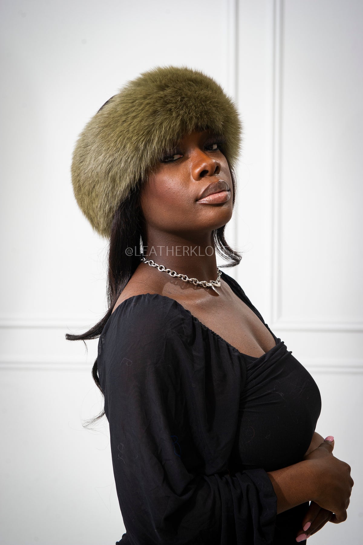 Women's Fox Headband [Olive Green]
