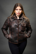 Women's Lily Leather Shirt [Copper]