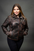 Women's Lily Leather Shirt [Copper]