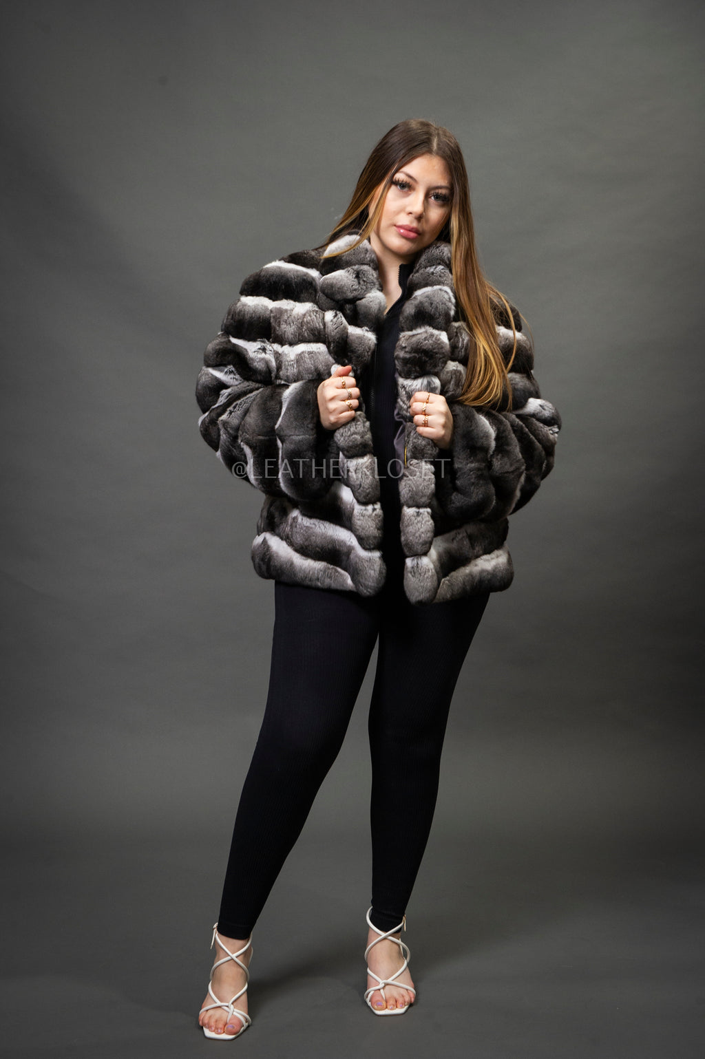 Women's Chinchilla Bomber Jacket