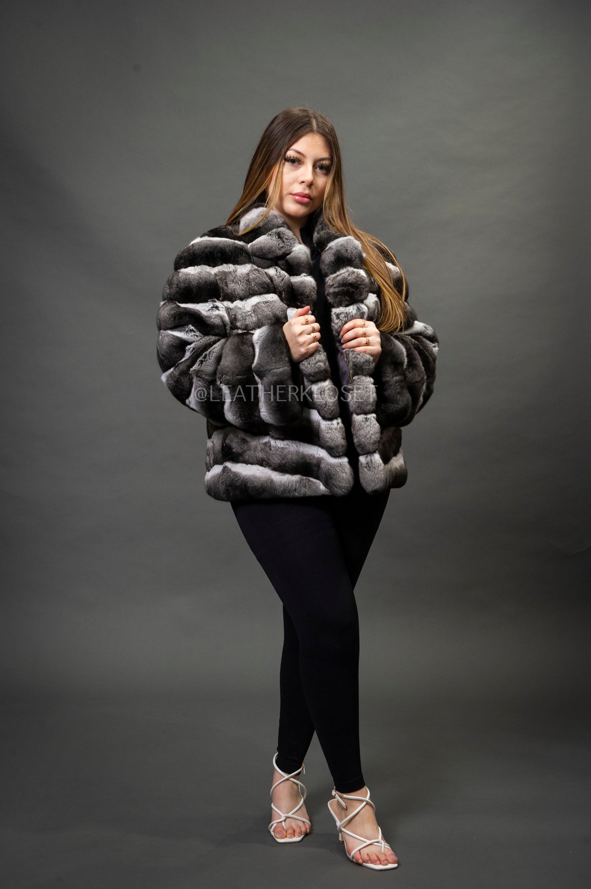 Women's Chinchilla Bomber Jacket
