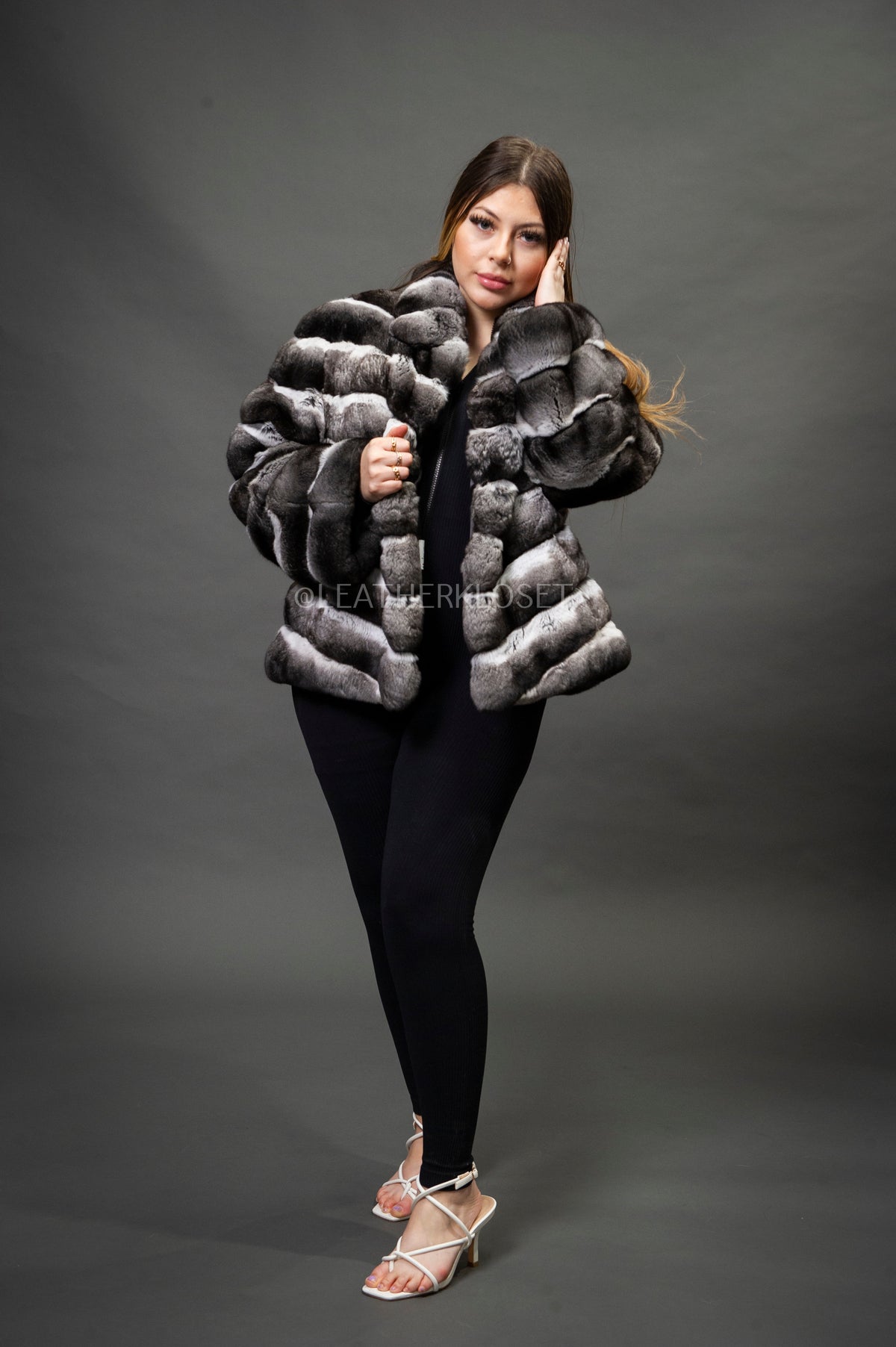 Women's Chinchilla Bomber Jacket