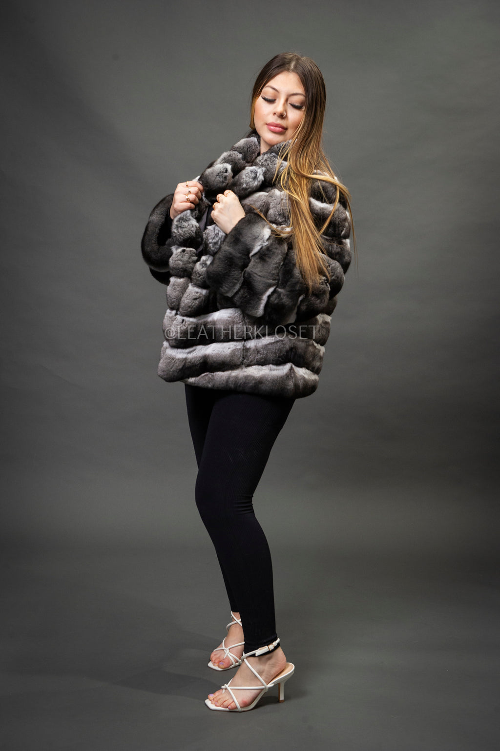 Women's Chinchilla Bomber Jacket