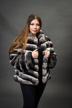 Women's Chinchilla Bomber Jacket
