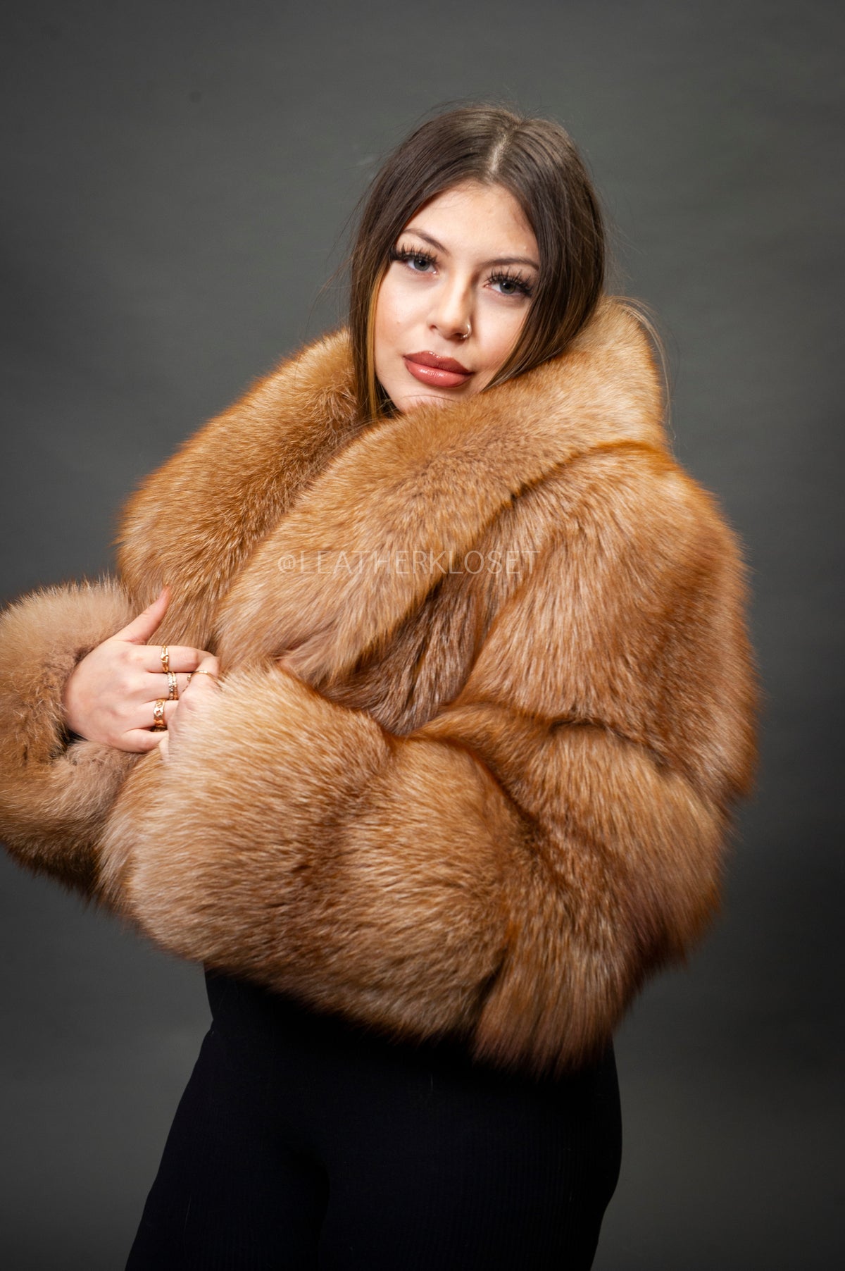 Women's Charlotte Crop Fox Bomber [Rust Fox]