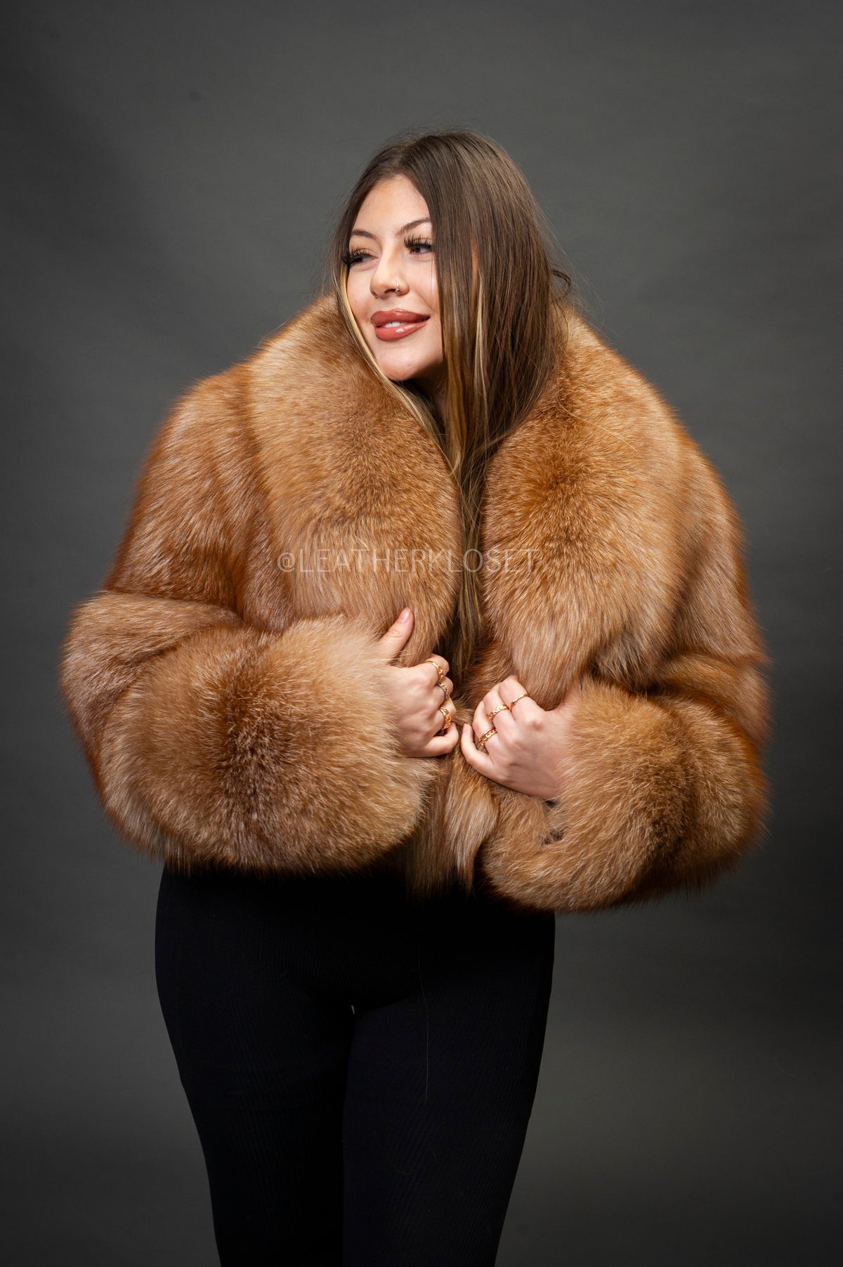 Women's Charlotte Crop Fox Bomber [Rust Fox]