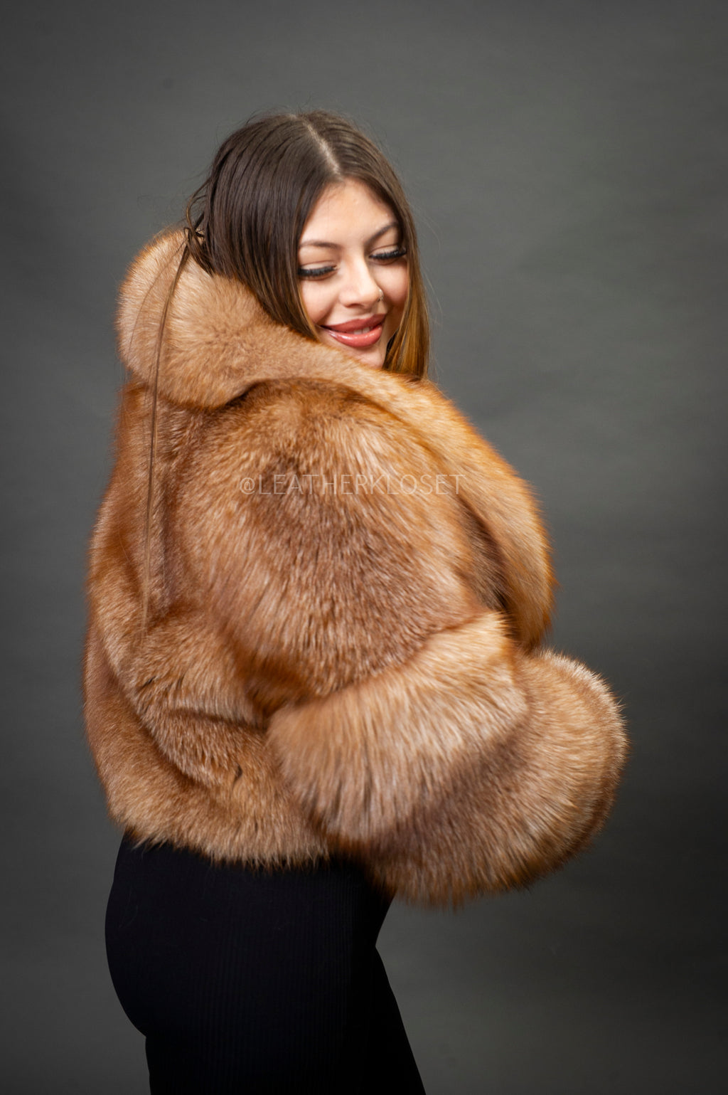 Women's Charlotte Crop Fox Bomber [Rust Fox]
