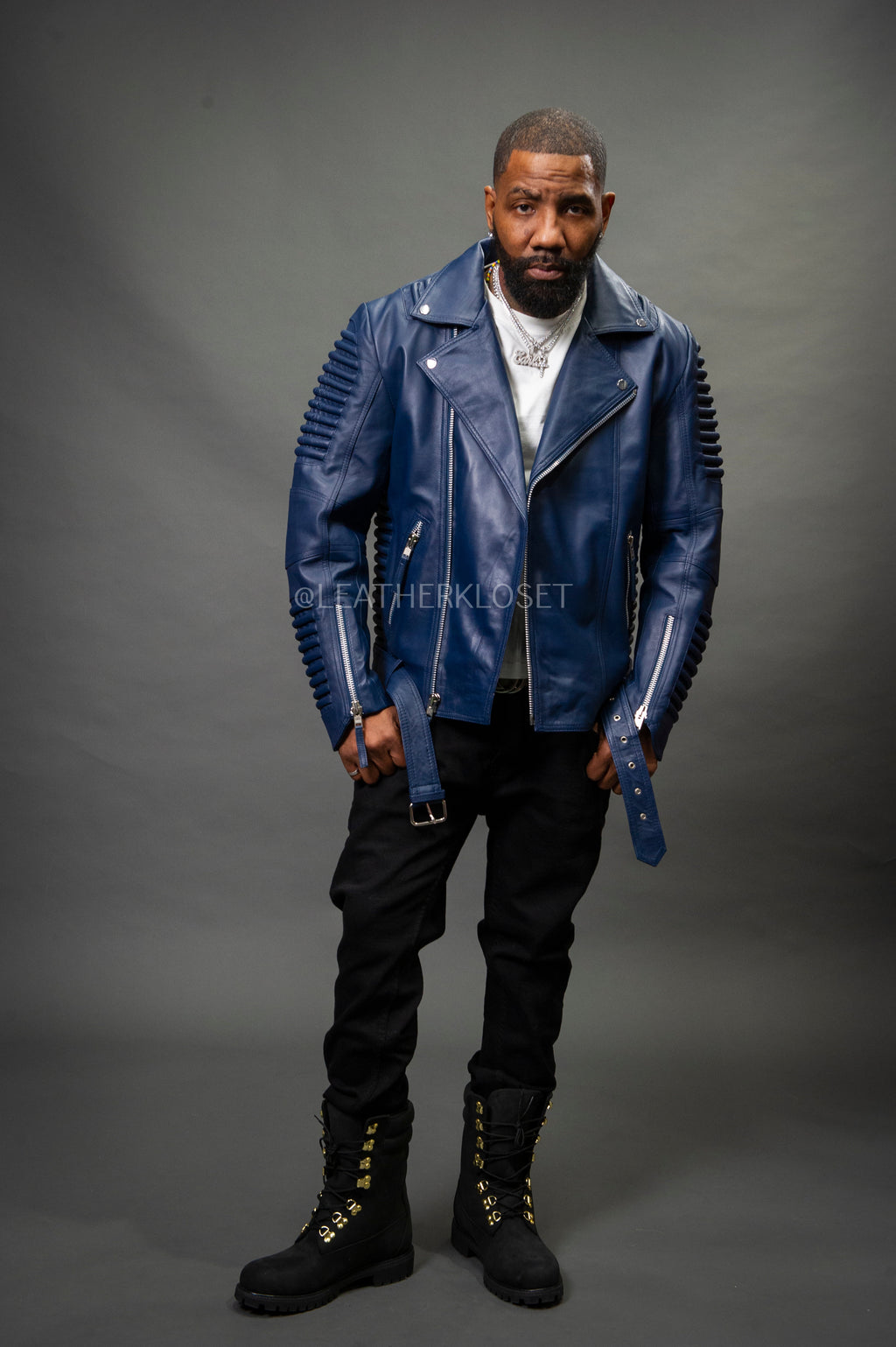 Men's Trey Biker Jacket [Navy]