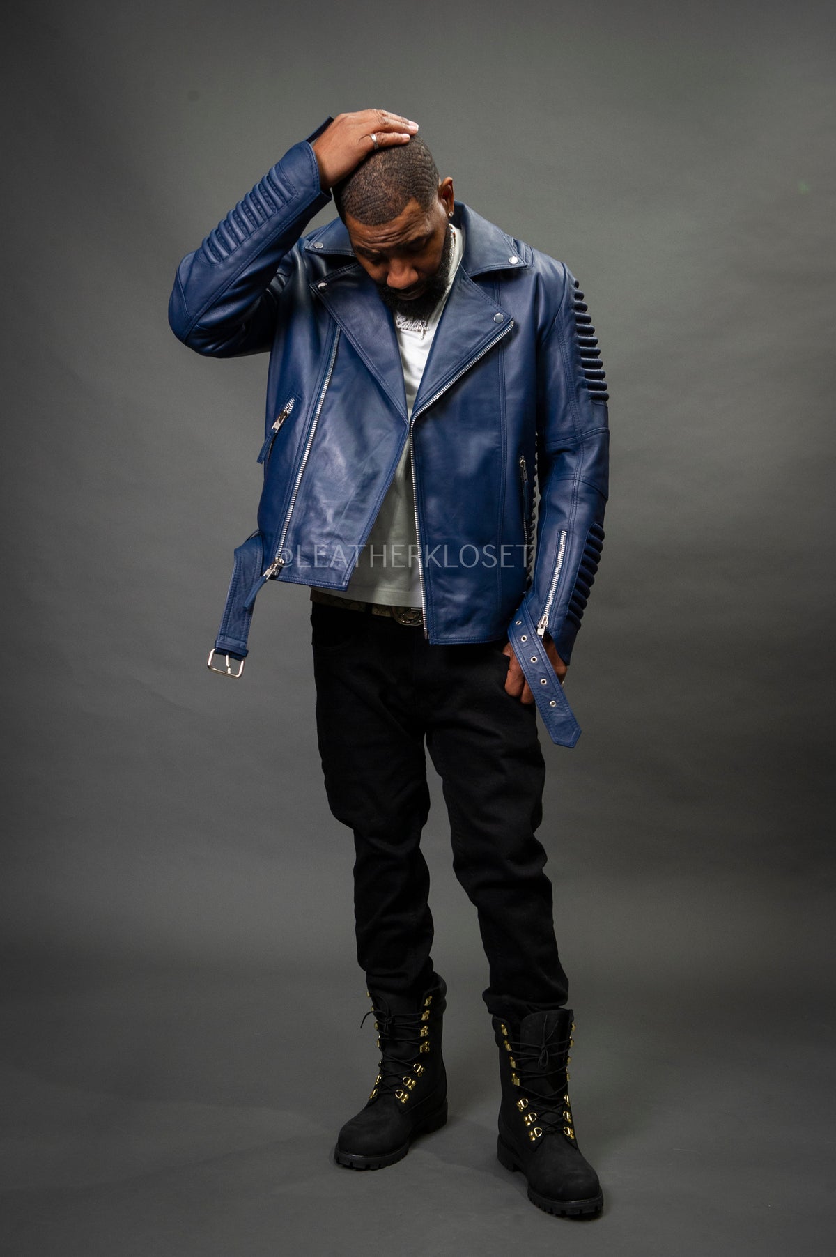 Men's Trey Biker Jacket [Navy]