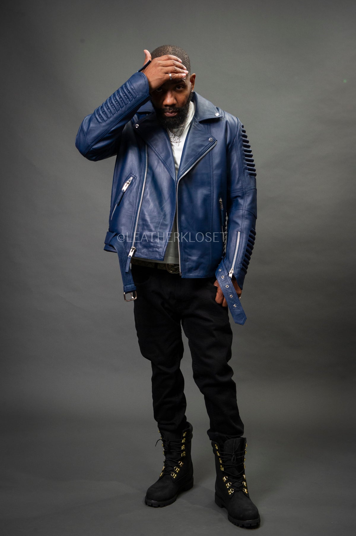 Men's Trey Biker Jacket [Navy]
