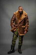 Men's Cole Sheepskin Shearling 3/4 Jacket [Chocolate]