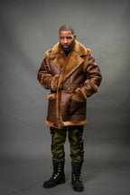 Men's Cole Sheepskin Shearling 3/4 Jacket [Chocolate]