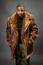 Men's Cole Sheepskin Shearling 3/4 Jacket [Chocolate]
