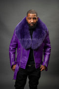 Men's Trey Biker Purple Full Fox Fur [Purple Fox]