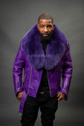 Men's Trey Biker Purple Full Fox Fur [Purple Fox]