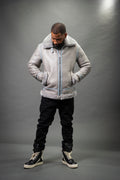 Men's B-3 Bomber Classic Sheepskin Shearling [Grey]