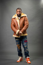 Men's B-3 Bomber Classic Sheepskin Shearling [Tan Napa]