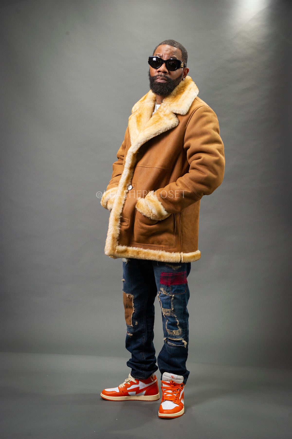 Men's Asher Sheepskin Shearling Coat [Tan]