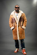 Men's Hunter Sheepskin Shearling Coat [Distressed]