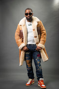 Men's Hunter Sheepskin Shearling Coat [Distressed]