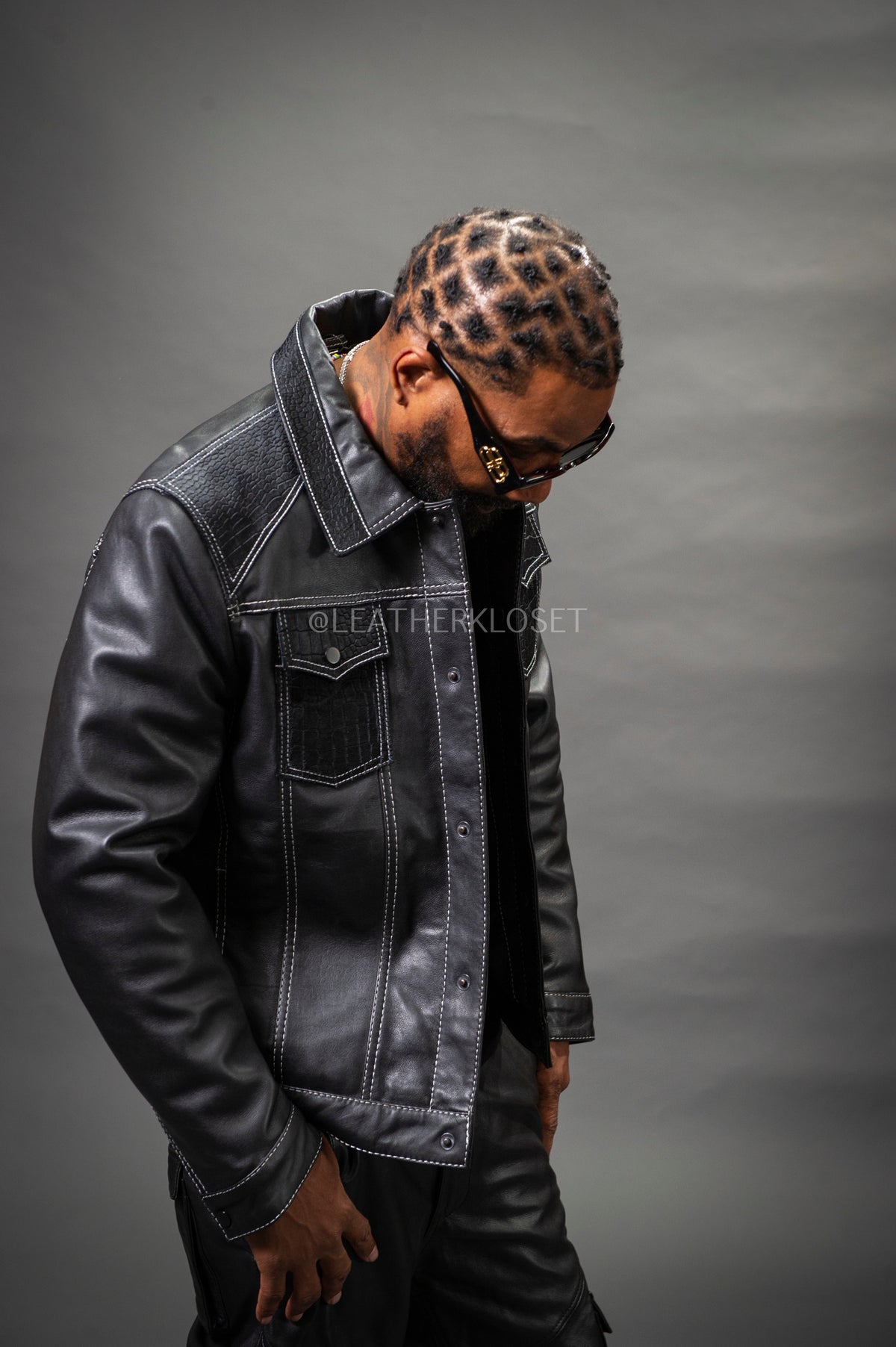 Men's Dylan Leather And Pony Combo [Black]