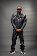 Men's Kia Classic Leather Biker Jacket [Black]