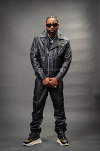 Men's Kia Classic Leather Biker Jacket [Black]
