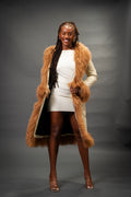 Women's Estelle Suede Leather Coat [Beige]