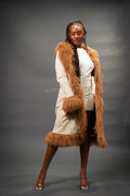 Women's Estelle Suede Leather Coat [Beige]