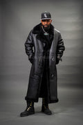 Men's Shearling Trench Coat [Black]