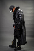 Men's Shearling Trench Coat [Black]