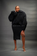 Women's Celia Mongolian Fur Jacket [Black]