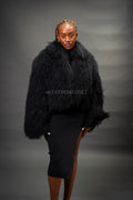 Women's Celia Mongolian Fur Jacket [Black]