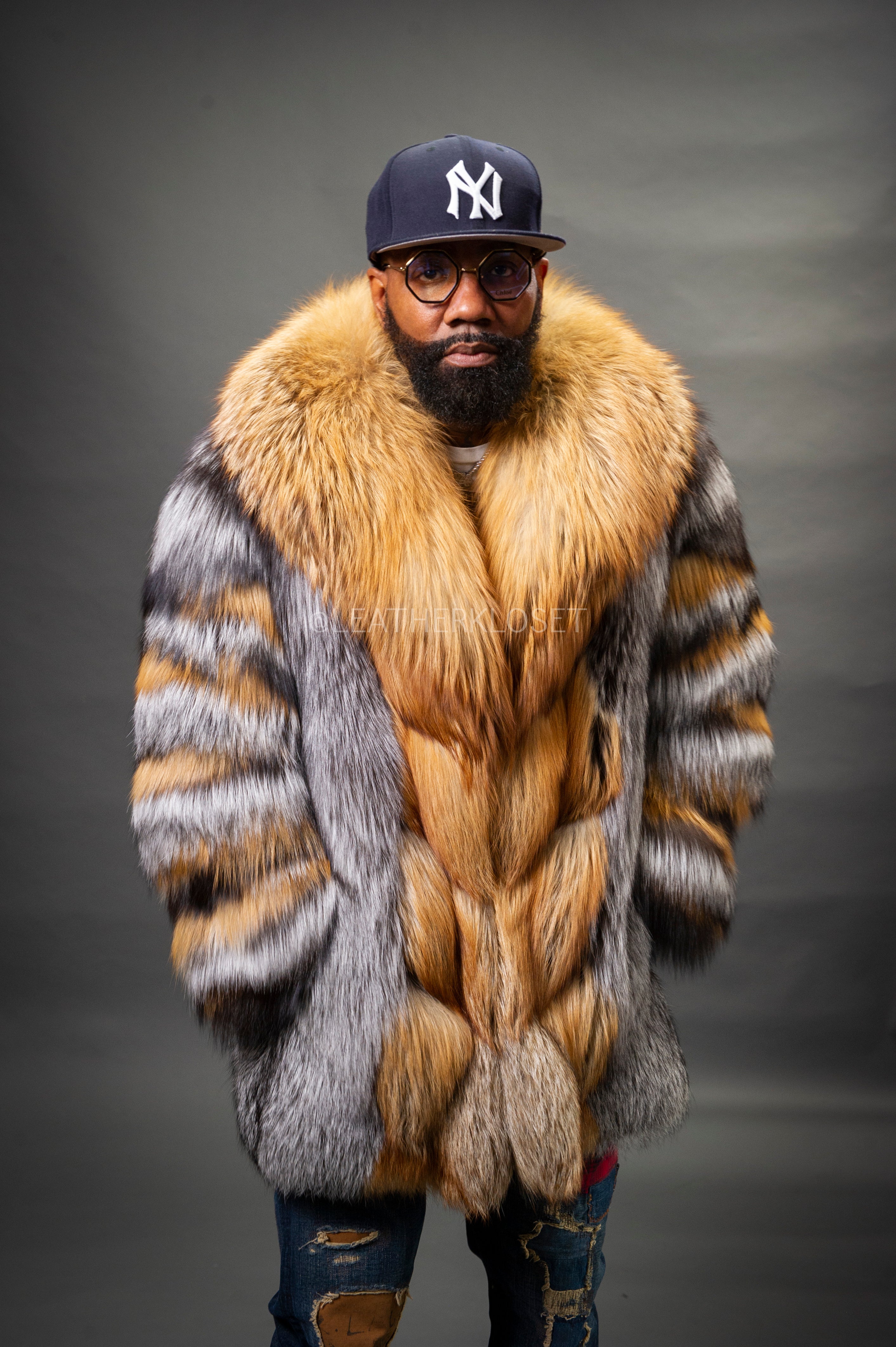 Men's Multi-Color Fox Fur Coat [Multi] – LeatherKloset
