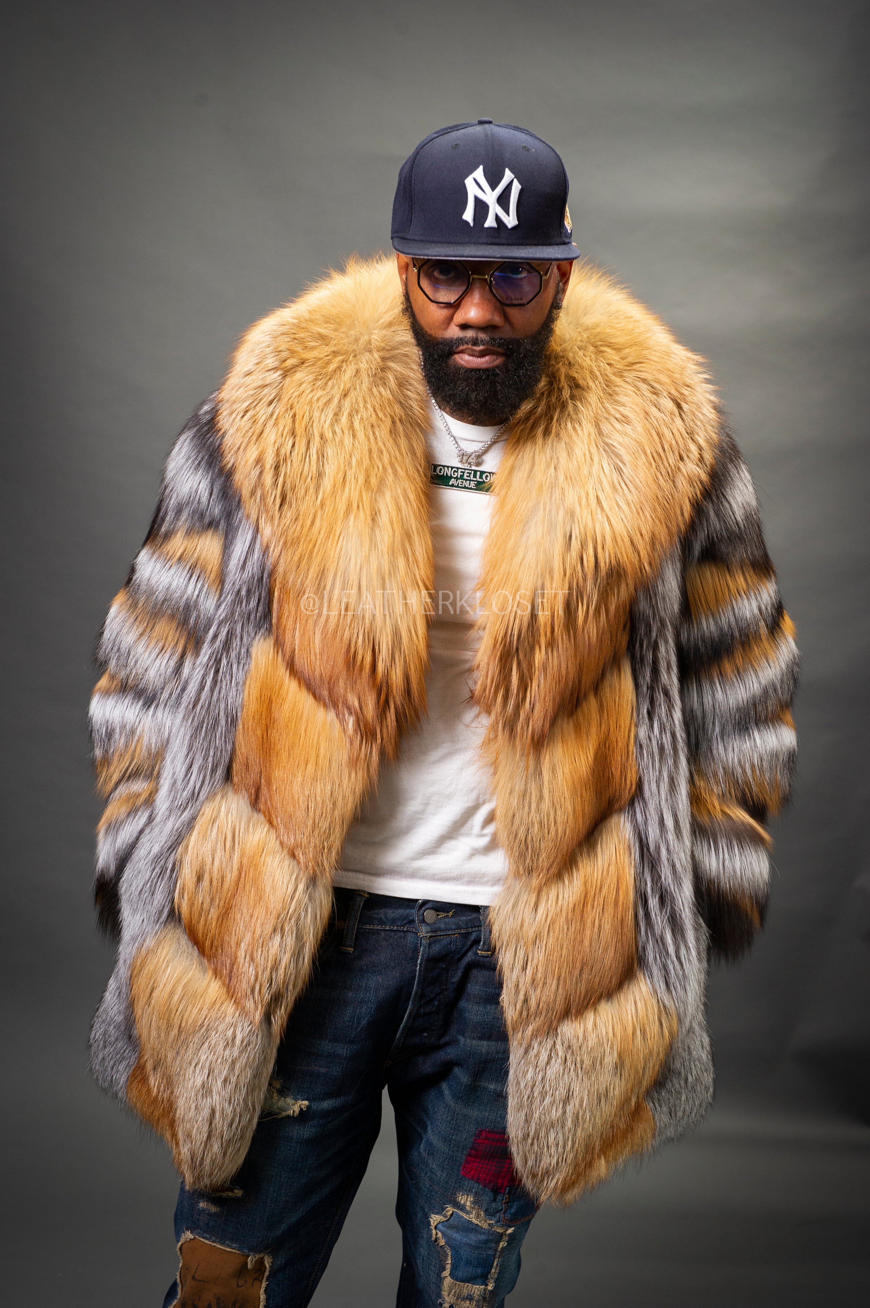 FOX FUR pocket tailored middle coat タグ付き Men's Multi-Color Fox Fur Coat [Multi] – LeatherKloset
