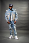 Men's Hand-Made Denim Jacket [Light Blue]