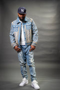 Men's Hand-Made Denim Jacket [Light Blue]