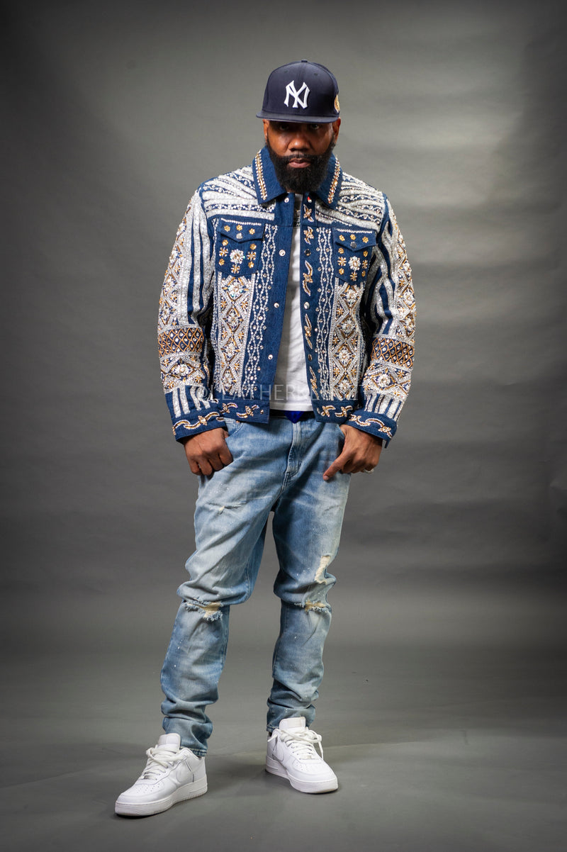 Men's Hand-Made Denim Jacket [Light Blue]