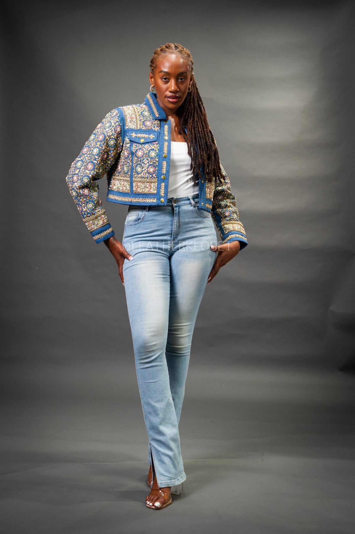 Women's Hand-Made Denim Jacket [Light Denim]