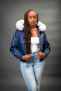 Women's Lucas Jacket With Premium Fox Fur Hood [Natural White]