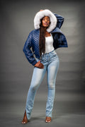 Women's Lucas Jacket With Premium Fox Fur Hood [Natural White]