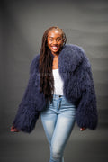 Women's Nala Mongolian Fur Jacket [Blue]