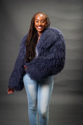 Women's Nala Mongolian Fur Jacket [Blue]