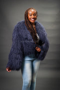 Women's Nala Mongolian Fur Jacket [Blue]