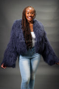 Women's Nala Mongolian Fur Jacket [Blue]