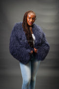 Women's Nala Mongolian Fur Jacket [Blue]