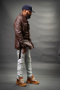 Men's Lazar Leather Jacket [Chocolate]