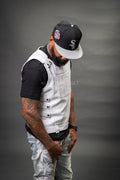 Men's Leather Vegas Vest [White]