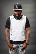 Men's Leather Vegas Vest [White]