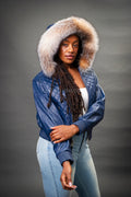 Women's Lucas Jacket With Premium Fox Fur Hood [Crystal]